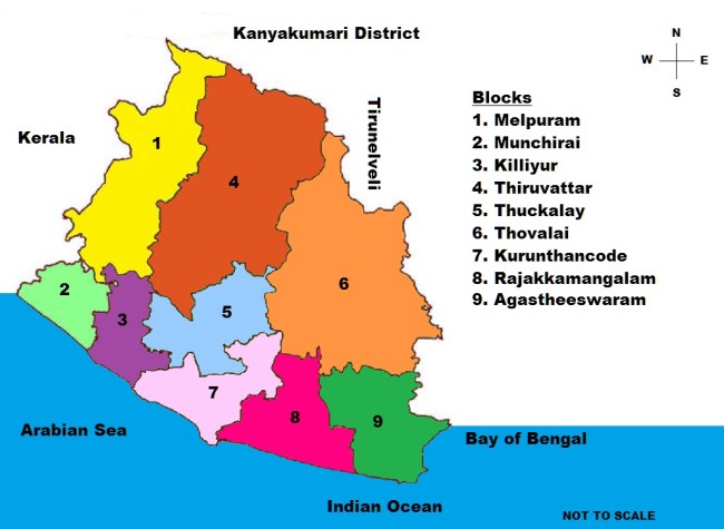 Kanyakumari District Map