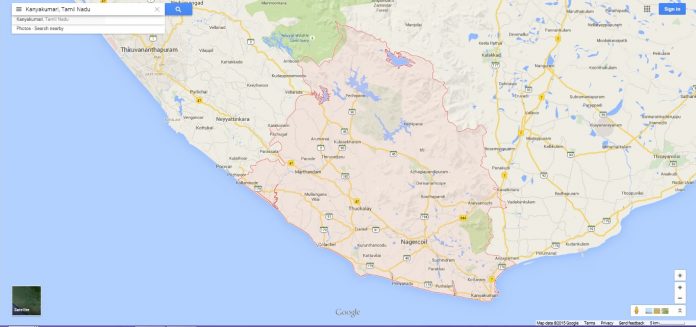 Kanyakumari District as seen in Google Maps Kanyakumari History
